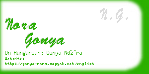 nora gonya business card